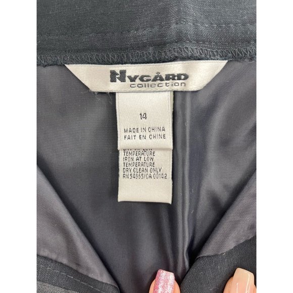 Nygard Collection Womens Pencil Mini Skirt Black Back Slit Pockets Zip 14 - Picture 10 of 10